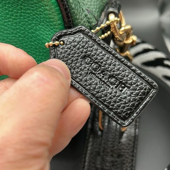 Coach Jes Ivy Green &  Black Crossbody Bag Carriage - Picture 2 of 13